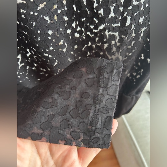 All Saints Leopard Black Lace Goth Grunge 90’s WhimsyGoth  Bodysuit Size 6 - Picture 11 of 13